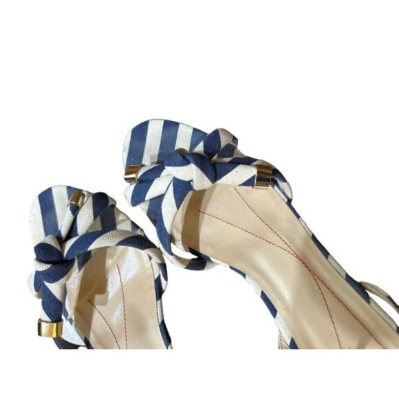 Kate Spade Strappy high heel sandals made in Italy nautical open toe Size 7.5 - Picture 10 of 13
